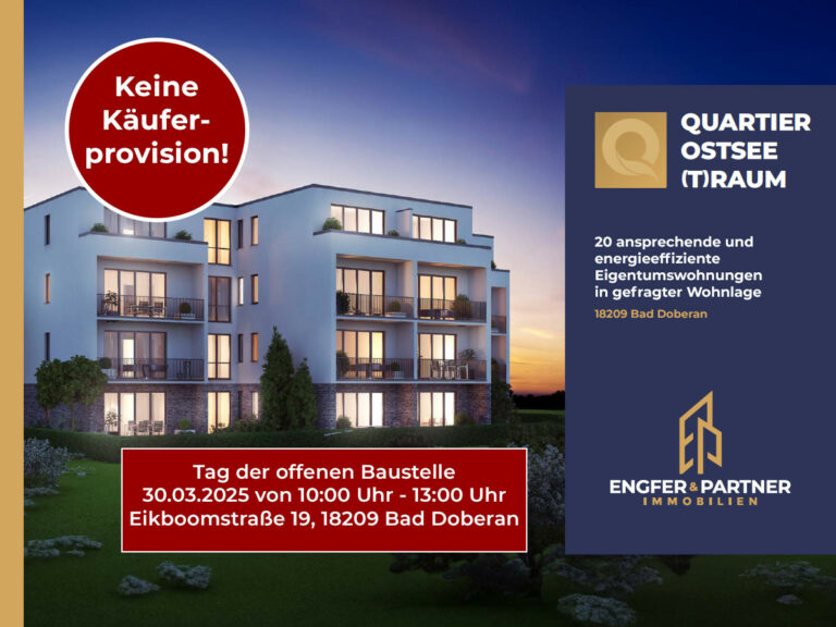 QUARTIER OSTSEE(T)RAUM – 20 ansprechende und energieeffiziente Eigentumswohnungen in gefragter Lage!