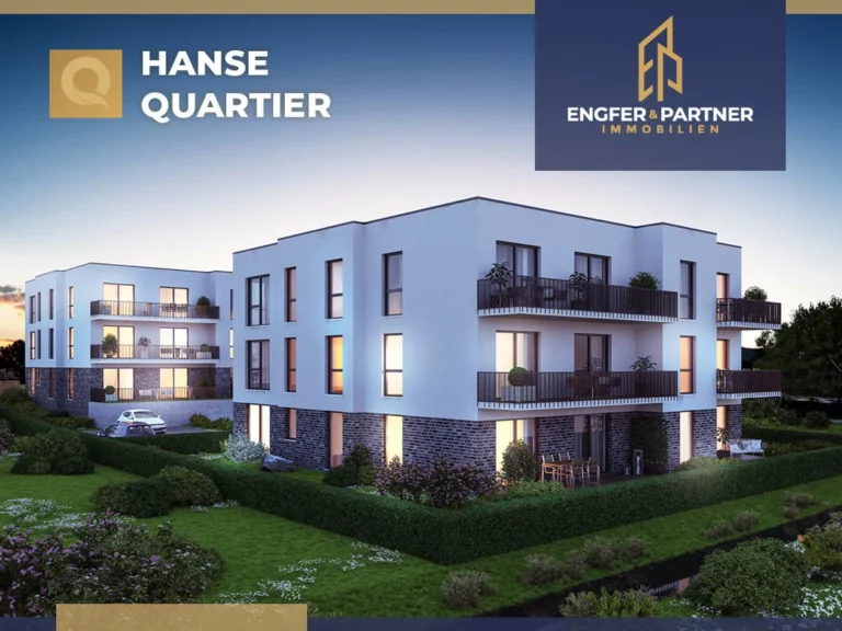 HanseQuartier –  16 Eigentumswohnungen – stilvoll & energieeffizient wohnen! Fertigstellung 03/27